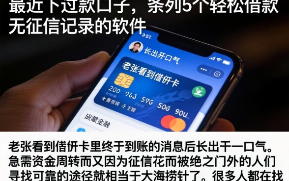 最近下过款的口子,条列5个轻松借款无征信记录的软件