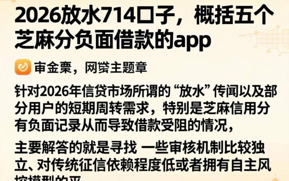2026放水714口子，概括五个芝麻分负面借款的app