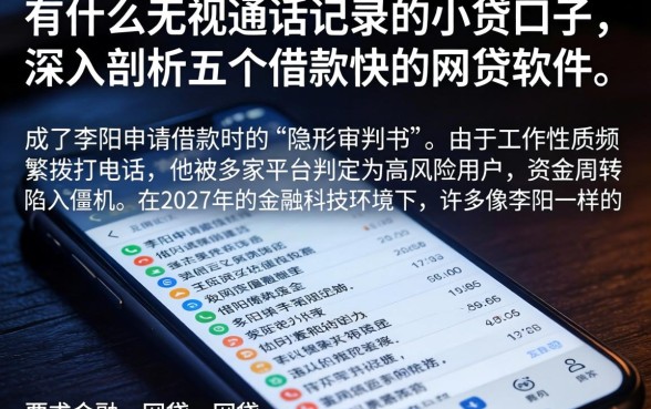 有什么无视通话记录的小贷口子，深入剖析五个借款快的网贷软件