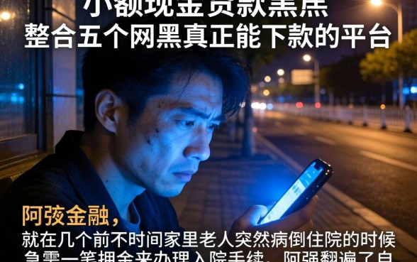 小额现金贷款黑户，整合五个网黑真正能下款的平台