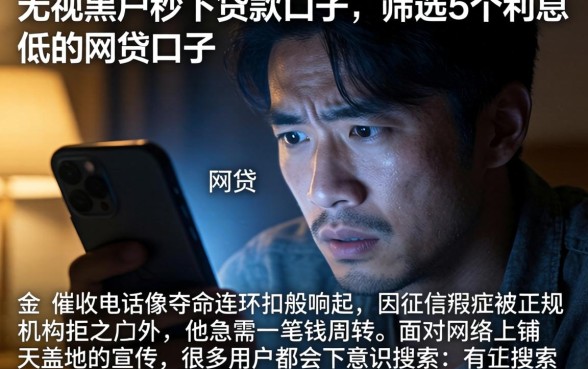 无视黑户秒下贷款口子，筛选5个利息低的网贷口子