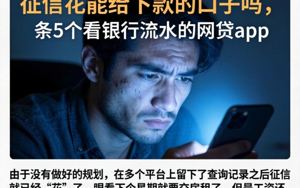 征信花能给下款的口子吗，条列5个看银行流水的网贷app