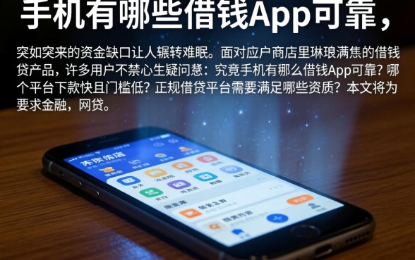 手机有哪些借钱app可靠，详尽说明五个手机上可以借钱的app