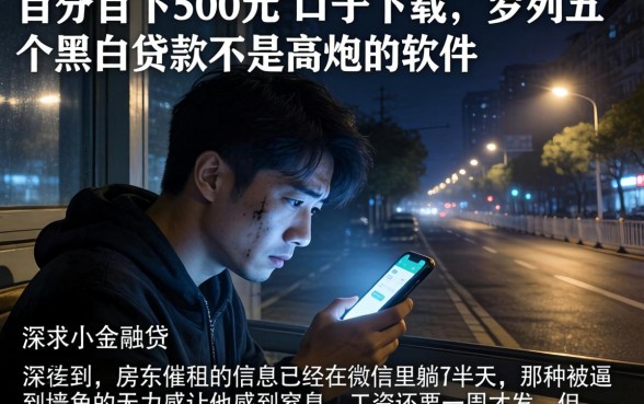 百分百下500元的口子下载，罗列五个黑白贷款不是高炮的软件