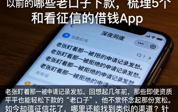 以前的哪些老口子下款,梳理5个不看征信的借钱app