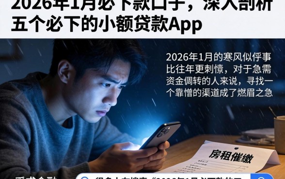 2026年1月必下款的口子，深入剖析五个必下的小额贷款app