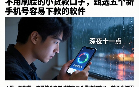 不用刷脸的小贷款口子,甄选五个新手机号容易下款的软件