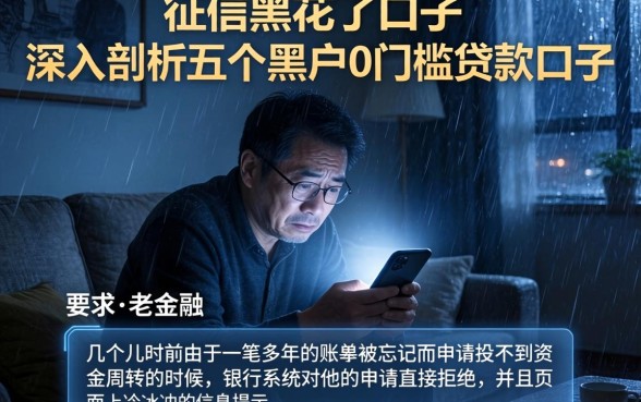 征信黑花了的口子，深入剖析五个黑户0门槛贷款口子