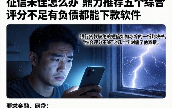 征信不佳怎么办，鼎力推荐五个综合评分不足有负债都能下款软件