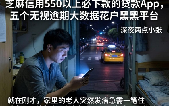 芝麻信用550以上必下款的贷款app，概括五个无视逾期大数据花户黑户平台