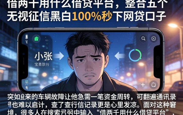 借两千用什么借贷平台,整合五个无视征信黑白100%秒下网贷口子