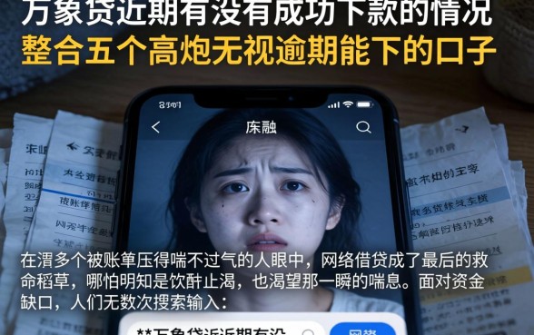 万象贷近期有没有成功下款的情况，整合五个高炮无视逾期能下的口子