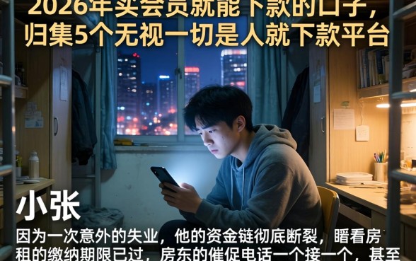 2026年买会员就能下款的口子，归集5个无视一切是人就下款平台