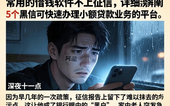 常用的借钱软件不上征信，详细阐述5个黑户可快速办理小额贷款业务的平台