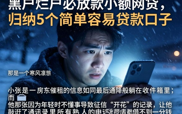 黑户烂户必放款小额网贷,归纳5个简单容易贷款口子