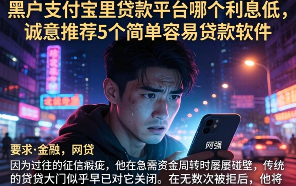 黑户支付宝里贷款平台哪个利息低，诚意推荐5个简单容易贷款软件