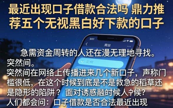 最近出现口子借款合法吗，鼎力推荐五个无视黑白好下款的口子
