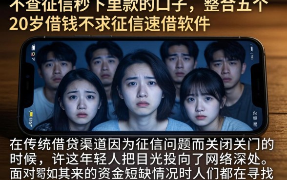 不查征信秒下里款的口子，整合五个20岁借钱不求征信速借软件