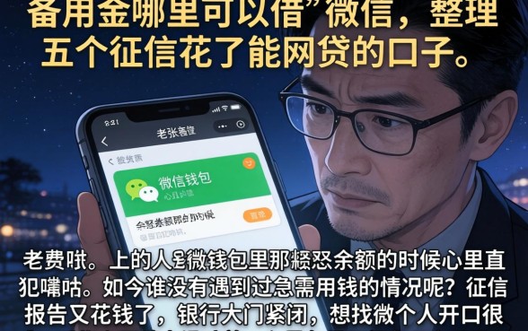 备用金哪里可以借 微信，整理五个征信花了能网贷的口子