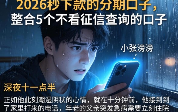 2026秒下款的分期口子，整合5个不看征信查询的口子