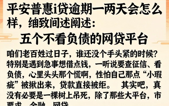 平安普惠i贷逾期一两天会怎么样，细致阐述五个不看负债的网贷平台