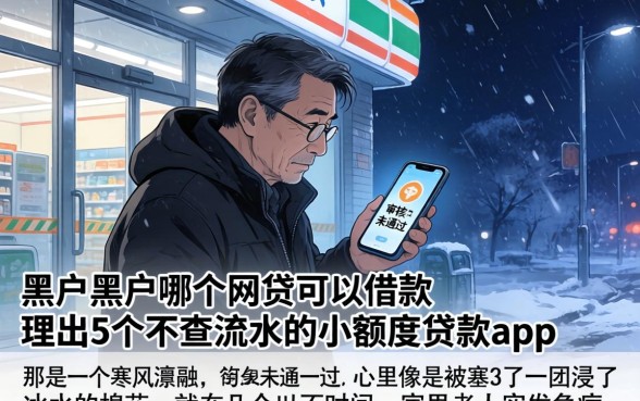 黑户黑户哪个网贷可以借款，理出5个不查流水的小额度贷款app