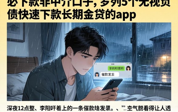 必下款非中介口子，罗列5个无视负债快速下款长期网贷的app
