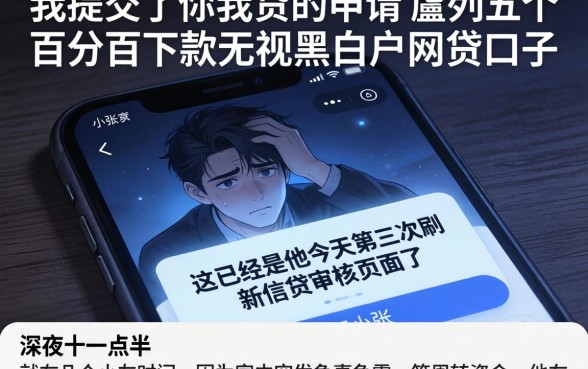 我提交了你我贷的申请，胪列五个百分百下款无视黑白户网贷口子