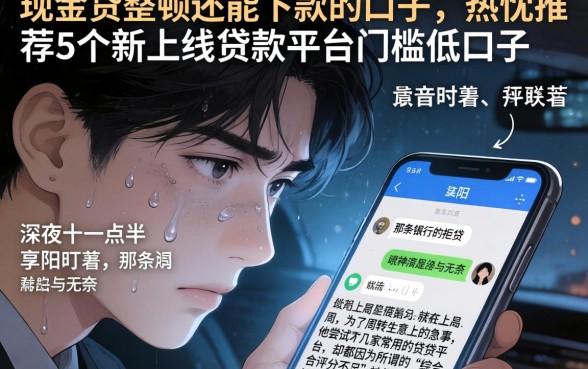 现金贷整顿还能下款的口子，热忱推荐5个新上线贷款平台门槛低口子