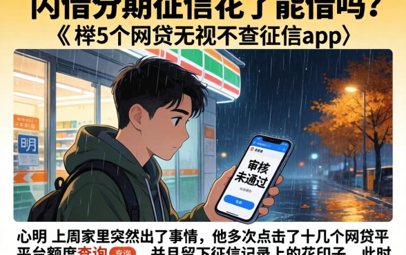 闪借分期征信花了能借吗，枚举5个网贷无视不查征信app