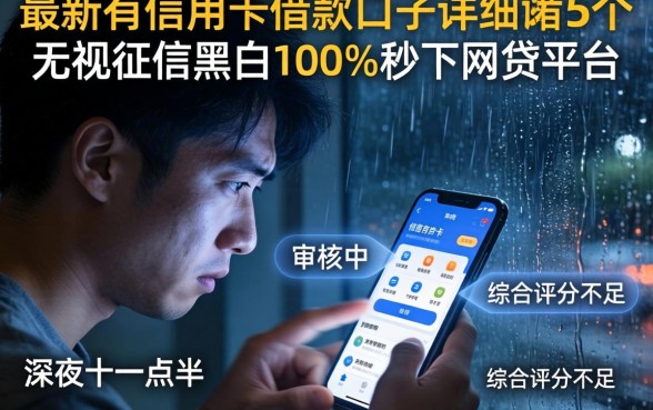 最新有信用卡借款口子，详细阐述5个无视征信黑白100%秒下网贷平台