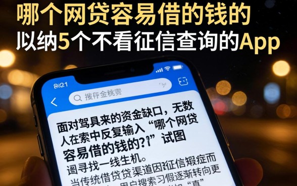哪个网贷容易借的钱的,归纳5个不看征信查询的app