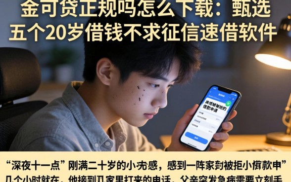 金可贷正规吗怎么下载，甄选五个20岁借钱不求征信速借软件
