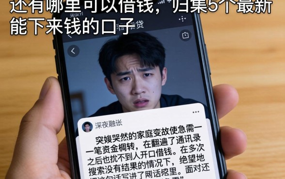 还有哪里可以借钱，归集5个最新能下来钱的口子
