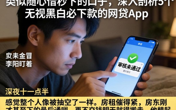 类似随心借秒下的口子，深入剖析5个无视黑白必下款的网贷app