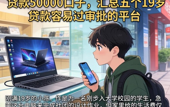 贷款50000口子，汇总五个19岁贷款容易过审批的平台