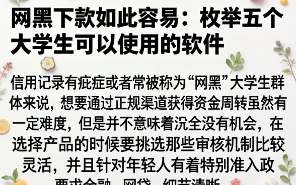 网黑下款如此容易，枚举五个大学生可以使用的软件