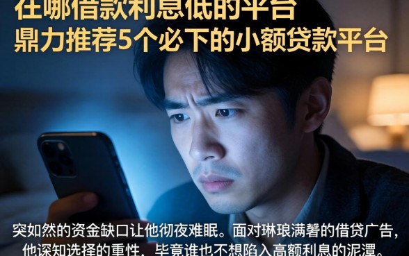 在哪借款利息低的平台，鼎力推荐5个必下的小额贷款平台