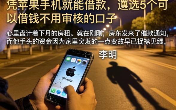凭苹果手机就能借款，遴选5个可以借钱不用审核的口子