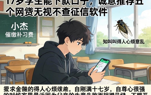 17岁学生能下款的口子，诚意推荐五个网贷无视不查征信软件