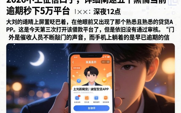 2026不上征信的口子，详细阐述五个黑户当前逾期秒下5万平台