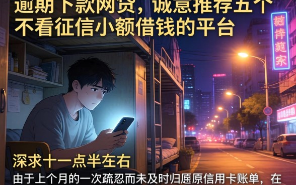逾期下款的的网贷，诚意推荐五个不看征信小额借钱的平台