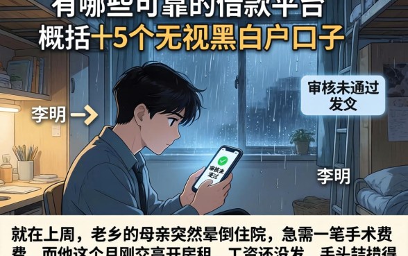 有哪些可靠的借款平台，概括5个无视黑白户口子