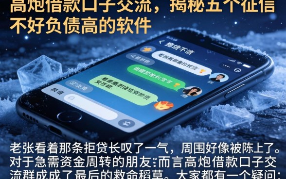 高炮借款口子交流，揭秘五个征信不好负债高的软件