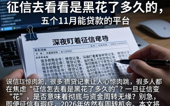 征信怎么看是黑花了多久的，详尽说明五个11月能贷款的平台