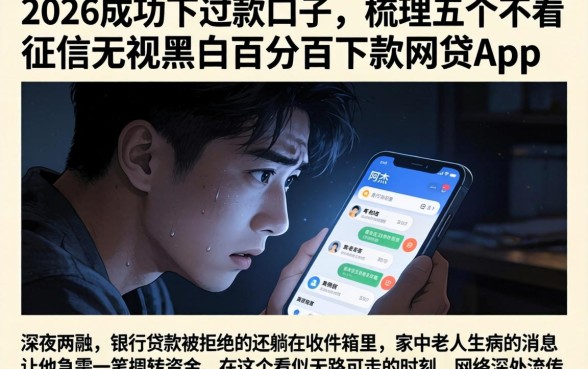 2026成功下过款的口子，梳理五个不看征信无视黑白百分百下款网贷app