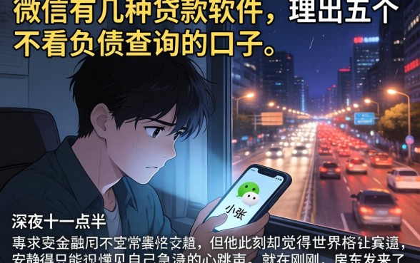 微信有几种贷款软件，理出五个不看负债查询的口子