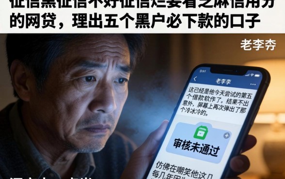 征信黑征信不好征信烂要看芝麻信用分的网贷，理出五个黑户必下款的口子