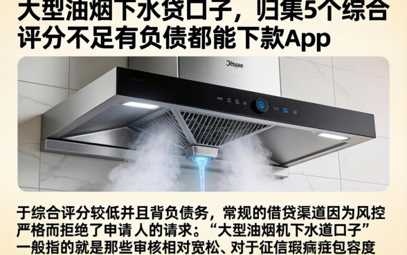 大型油烟机下水道的口子，归集5个综合评分不足有负债都能下款app