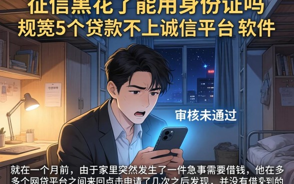 征信黑花了能用身份证吗,规整5个贷款不上诚信平台的软件